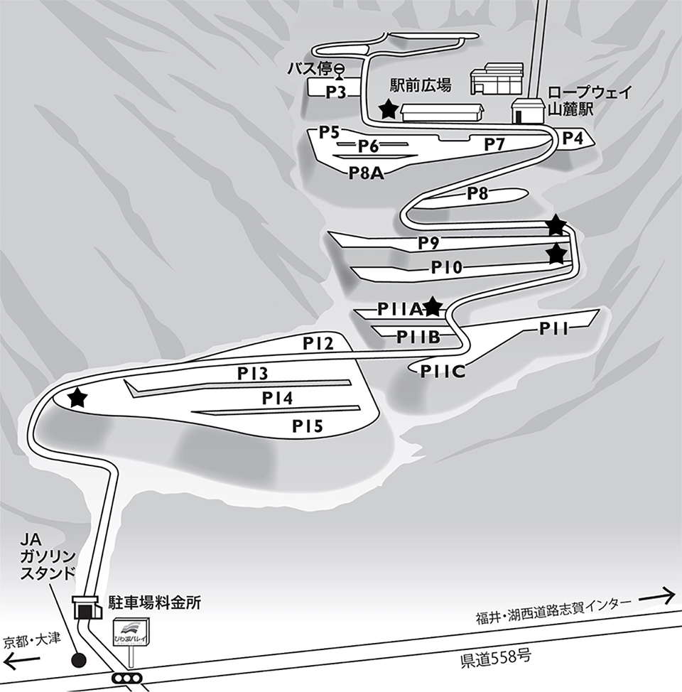 びわ湖テラス駐車場地図